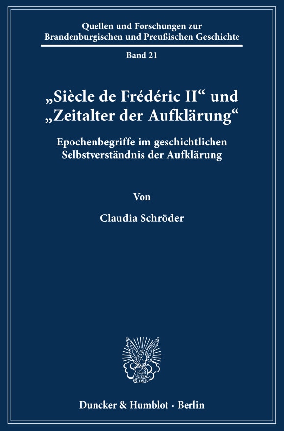 Cover »Siècle de Frédéric II« und »Zeitalter der Aufklärung«