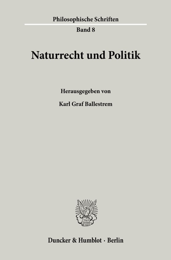 Cover Naturrecht und Politik