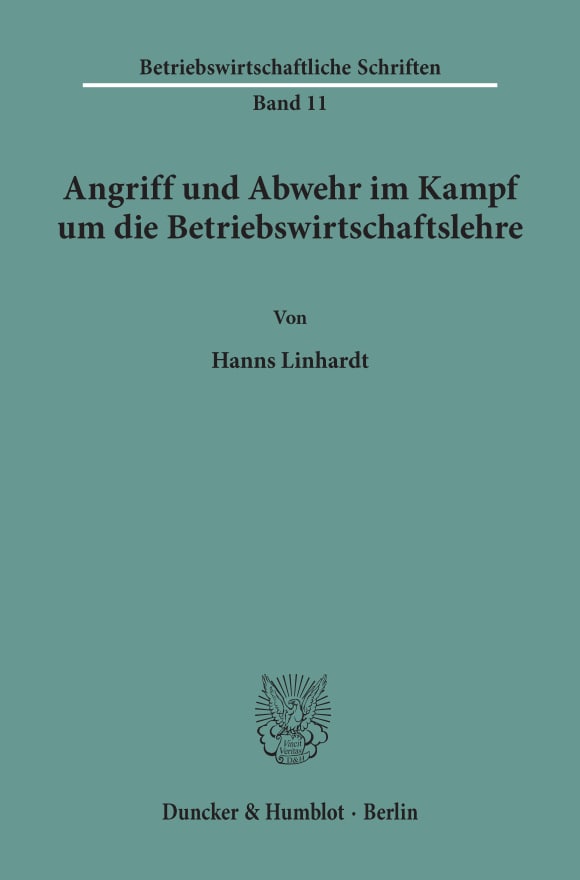 Cover Angriff und Abwehr im Kampf um die Betriebswirtschaftslehre