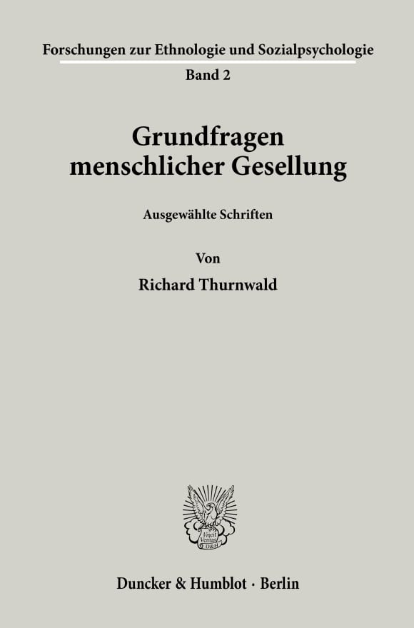 Cover Grundfragen menschlicher Gesellung