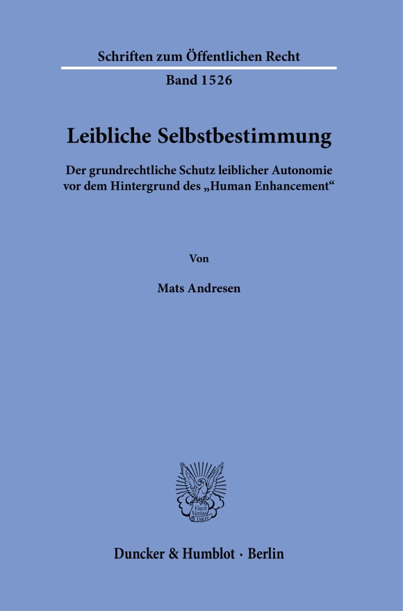 Cover Leibliche Selbstbestimmung