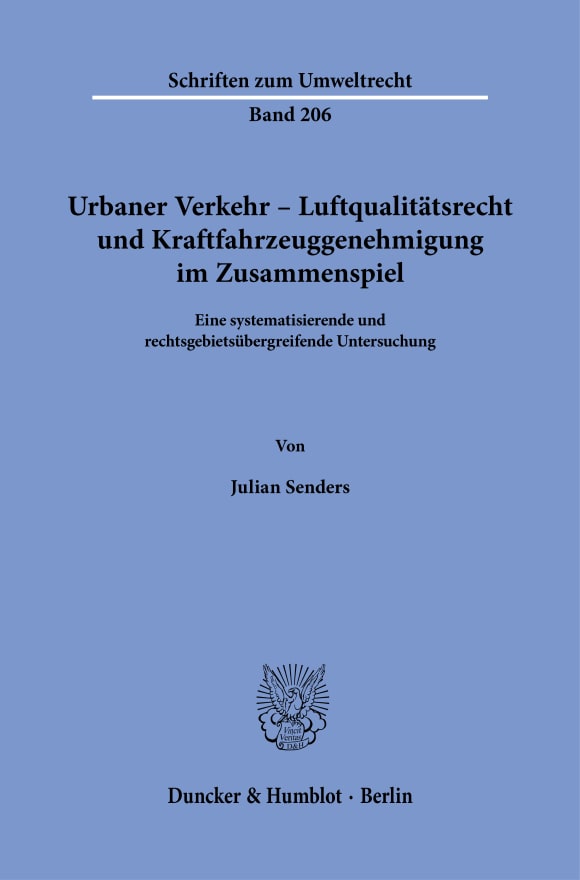 Cover Urbaner Verkehr – Luftqualitätsrecht und Kraftfahrzeuggenehmigung im Zusammenspiel