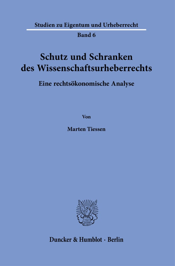 Cover Studien zu Eigentum und Urheberrecht (SEU)