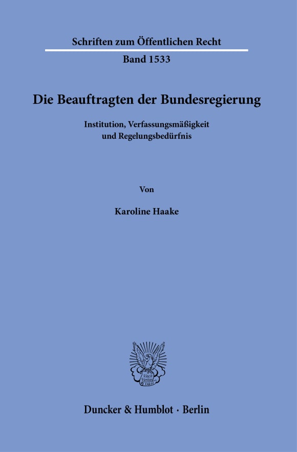 Cover Die Beauftragten der Bundesregierung