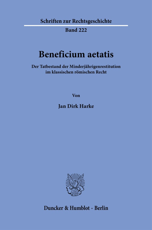 Cover Beneficium aetatis