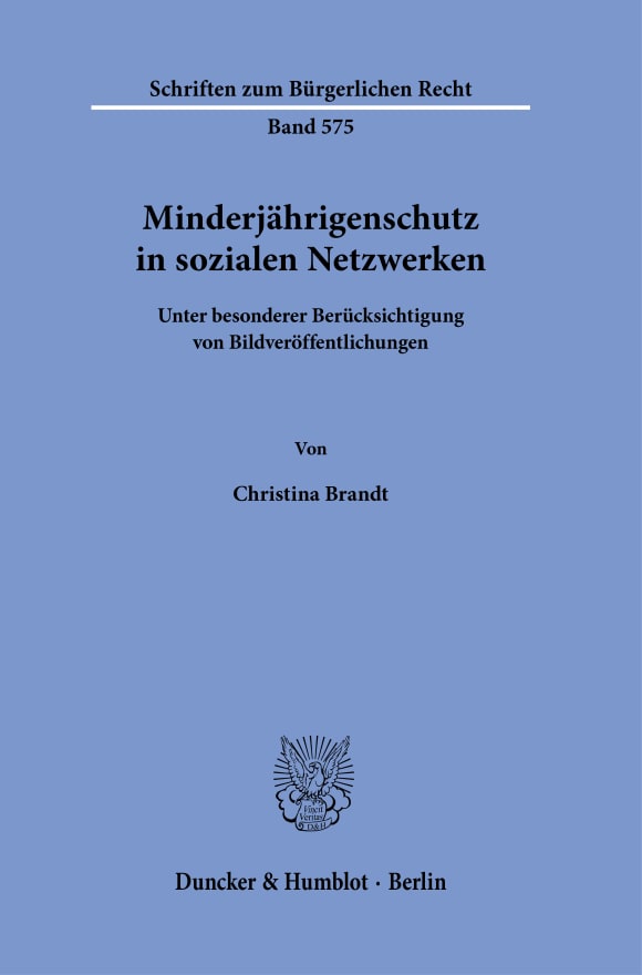 Cover Minderjährigenschutz in sozialen Netzwerken