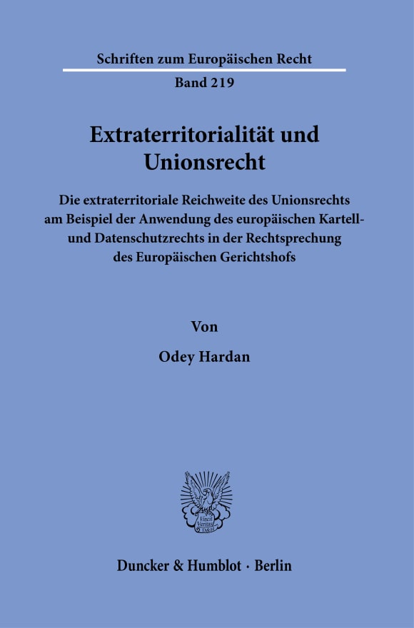 Cover Extraterritorialität und Unionsrecht