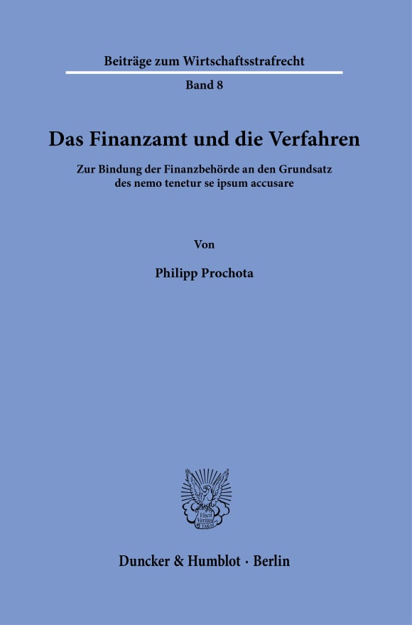 Cover Das Finanzamt und die Verfahren