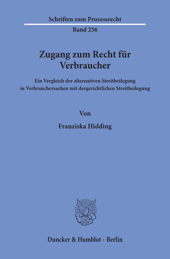 Cover Zugang zum Recht für Verbraucher