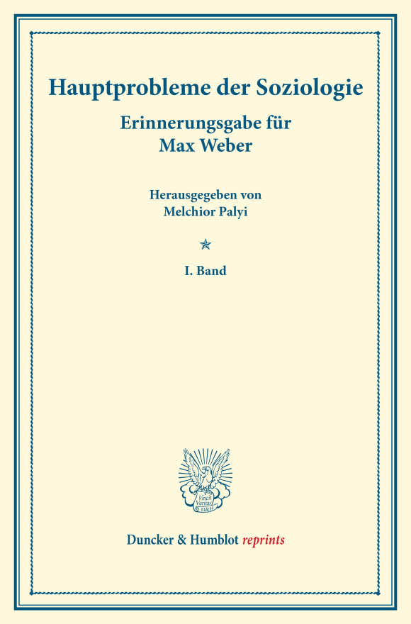 Cover Hauptprobleme der Soziologie