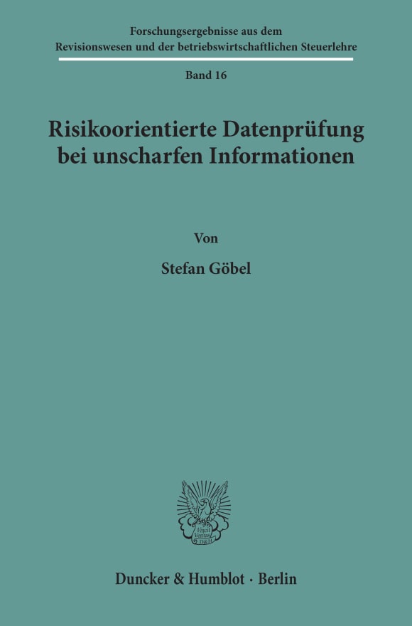 Cover Risikoorientierte Datenprüfung bei unscharfen Informationen