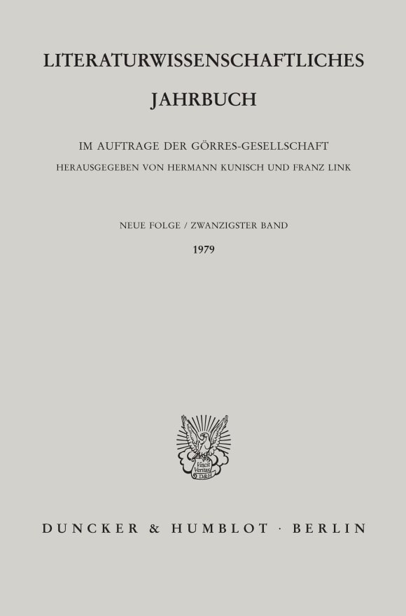 Cover Literaturwissenschaftliches Jahrbuch