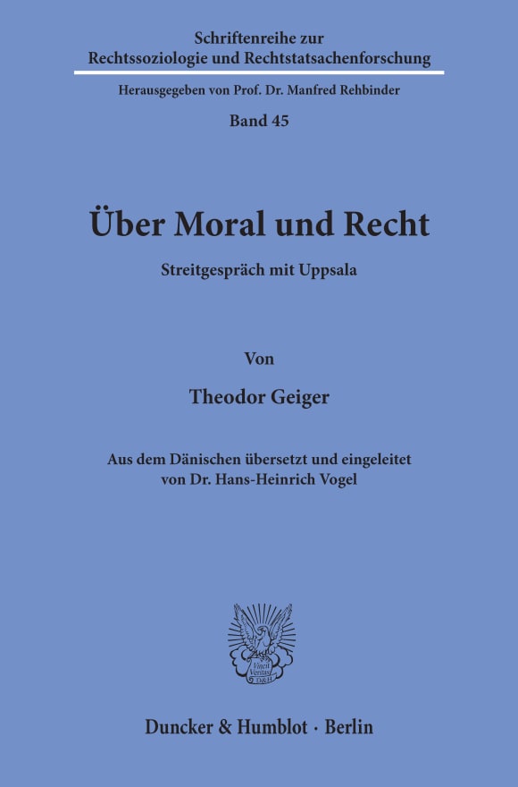 Cover Über Moral und Recht