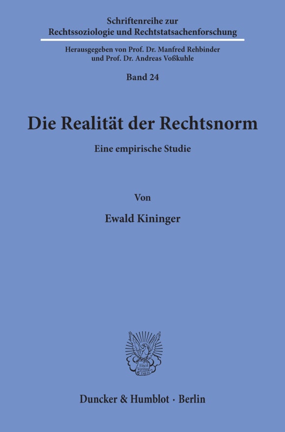 Cover Die Realität der Rechtsnorm