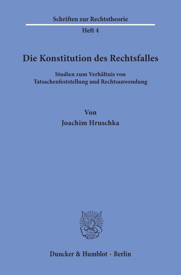 Cover Die Konstitution des Rechtsfalles