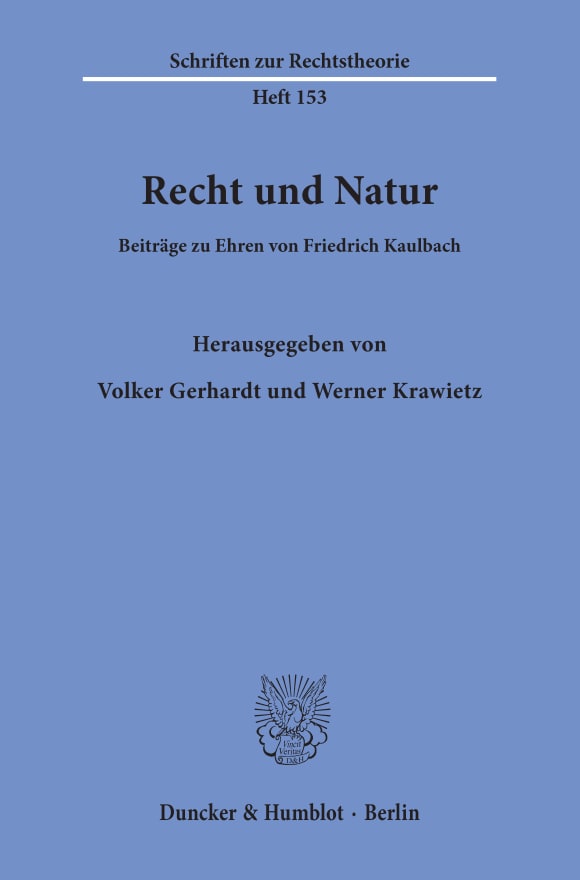 Cover Recht und Natur