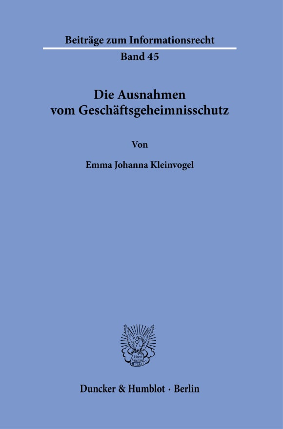 Cover Beiträge zum Informationsrecht (BIR)