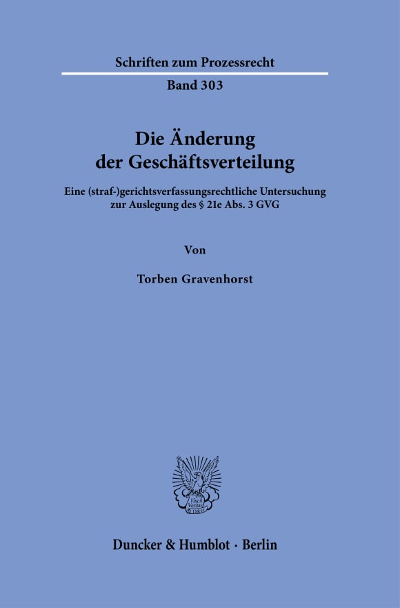 Cover Schriften zum Prozessrecht (PR)