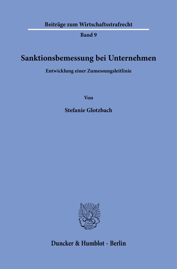 Cover Sanktionsbemessung bei Unternehmen