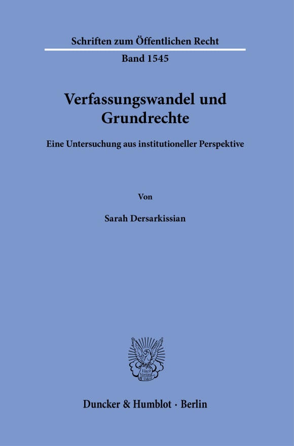 Cover Verfassungswandel und Grundrechte