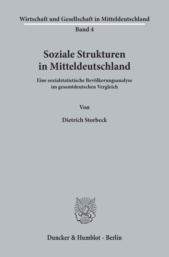 Cover Soziale Strukturen in Mitteldeutschland