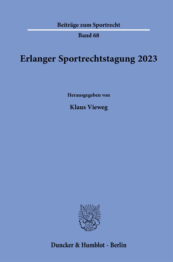 Cover Erlanger Sportrechtstagung 2023