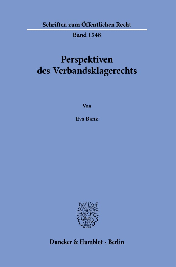 Cover Perspektiven des Verbandsklagerechts