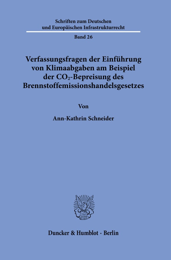 Cover Schriften zum Deutschen und Europäischen Infrastrukturrecht (SDEI)