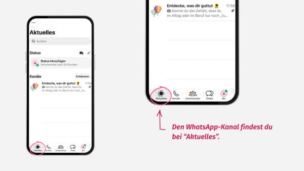 Wo findest du den WhatsApp-Kanal, nachdem du ihn eingerichtet hast