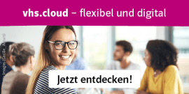 Abbildung vhs cloud mit Verlinkung: zur Informationsseite wechseln