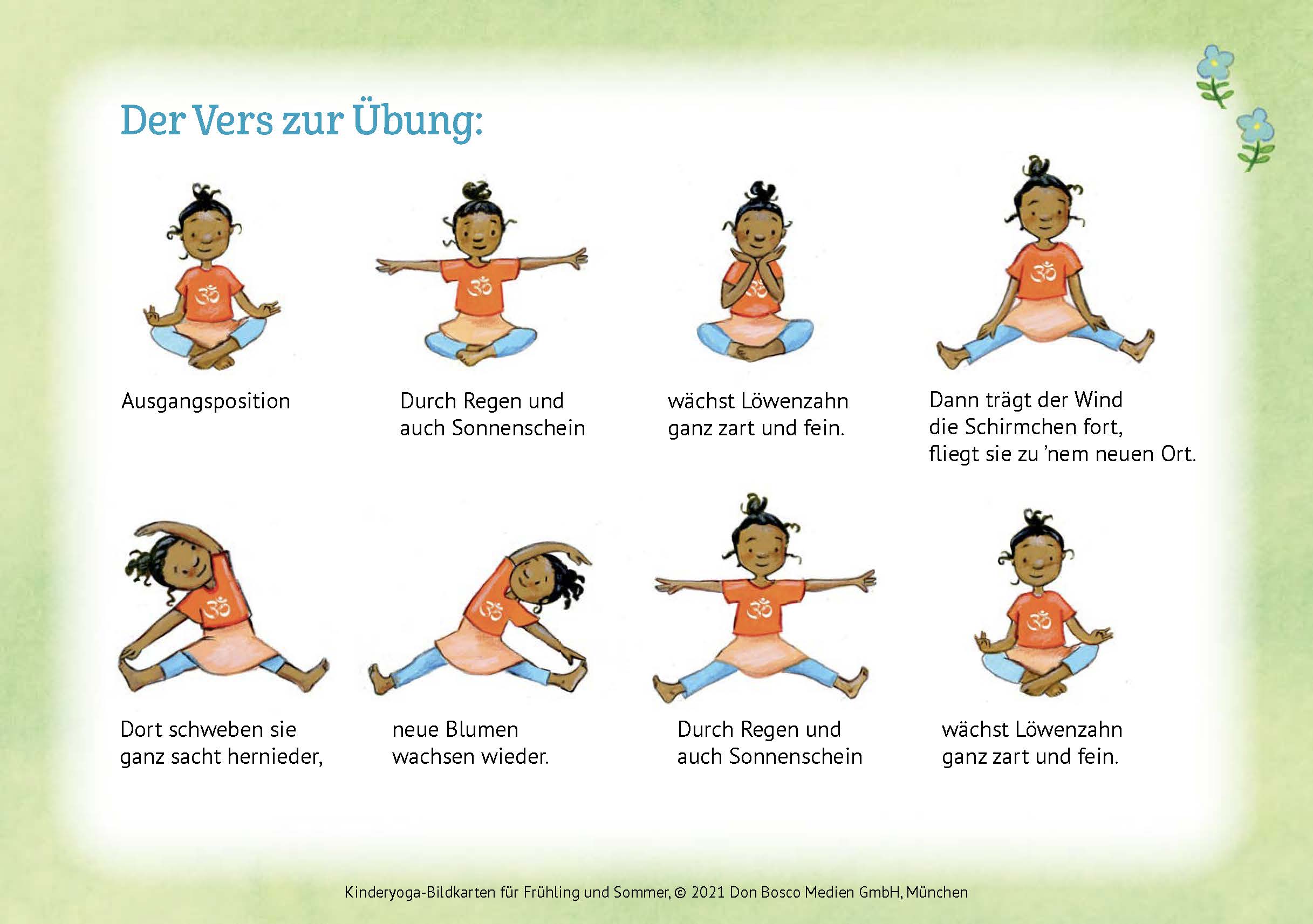 Kinderyoga-Bildkarten für Frühling und Sommer: Yogaflows und Reime für