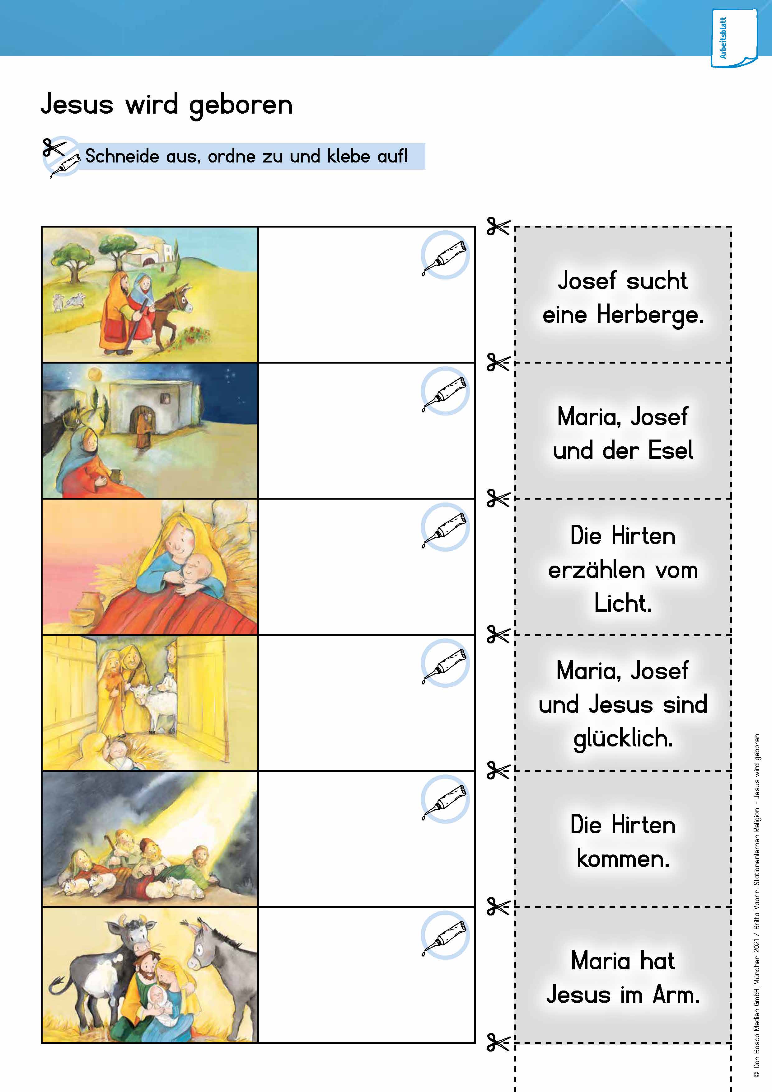 Arbeitsmaterial Grundschule. Stationenlernen Religion: Jesus Wird