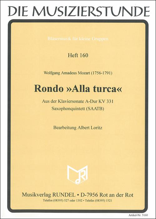 Rondo »Alla turca« Wolfgang Amadeus Mozart Noten MVSR5160