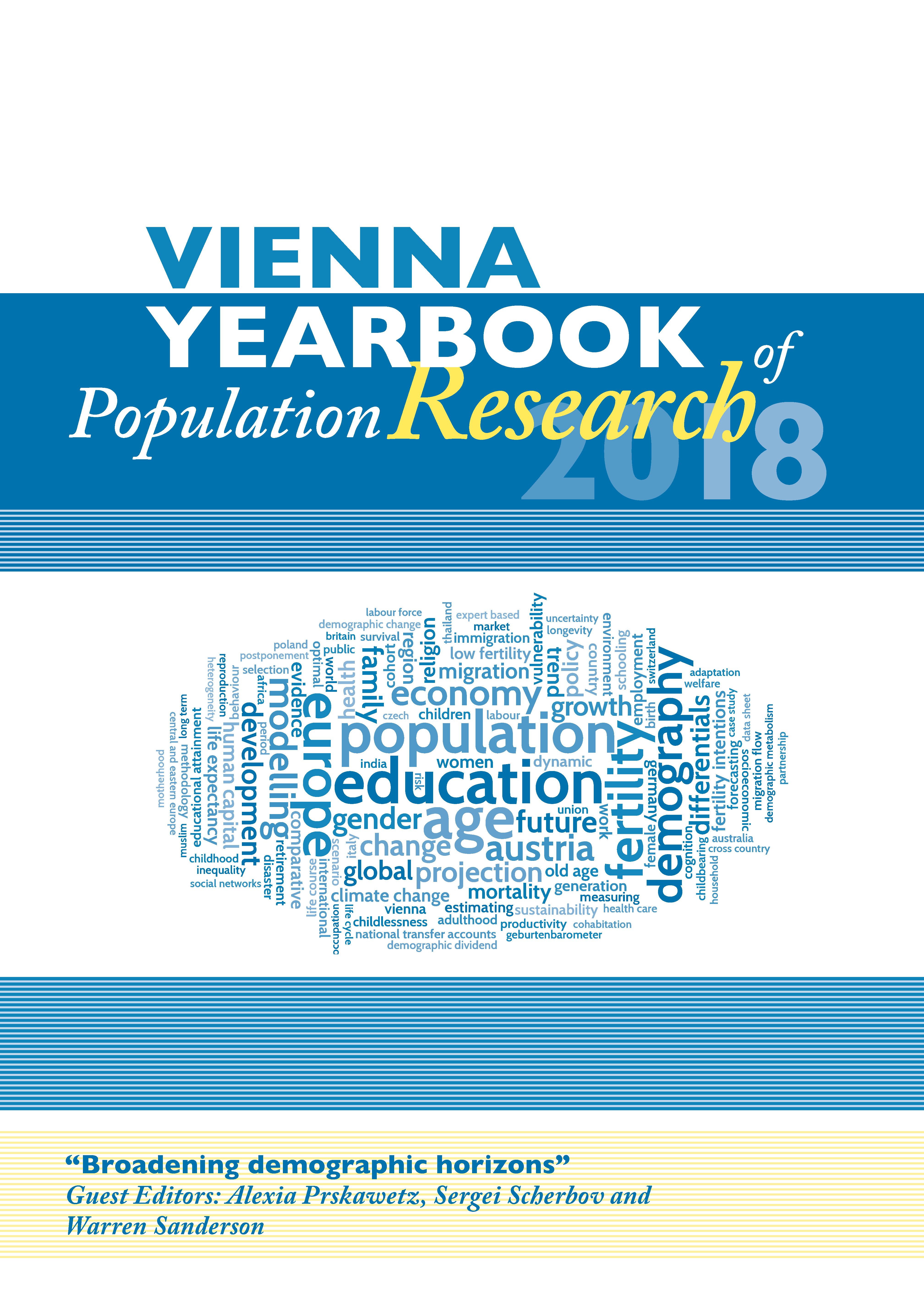 Vienna Yearbook of Population Research 2018, Vol. 16. "Broadening