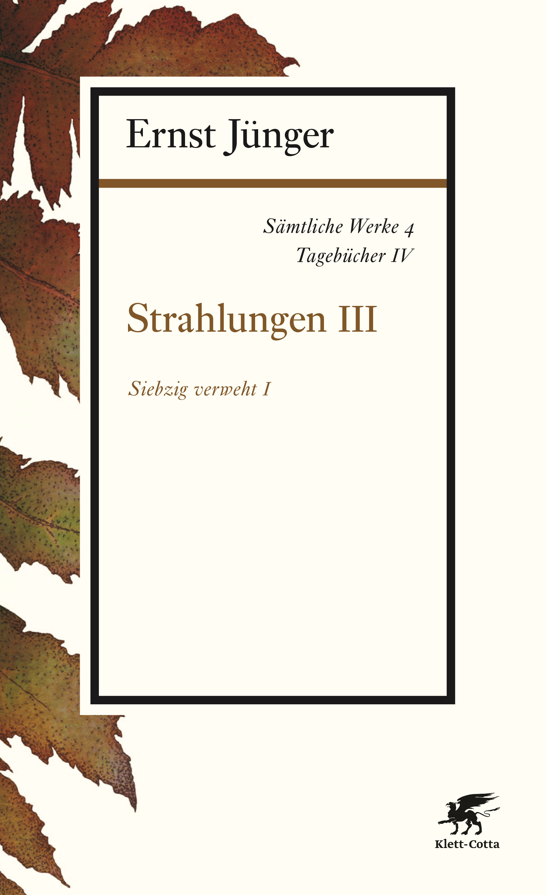 Sämtliche Werke - Band 8 von Ernst Jünger | Klett-Cotta
