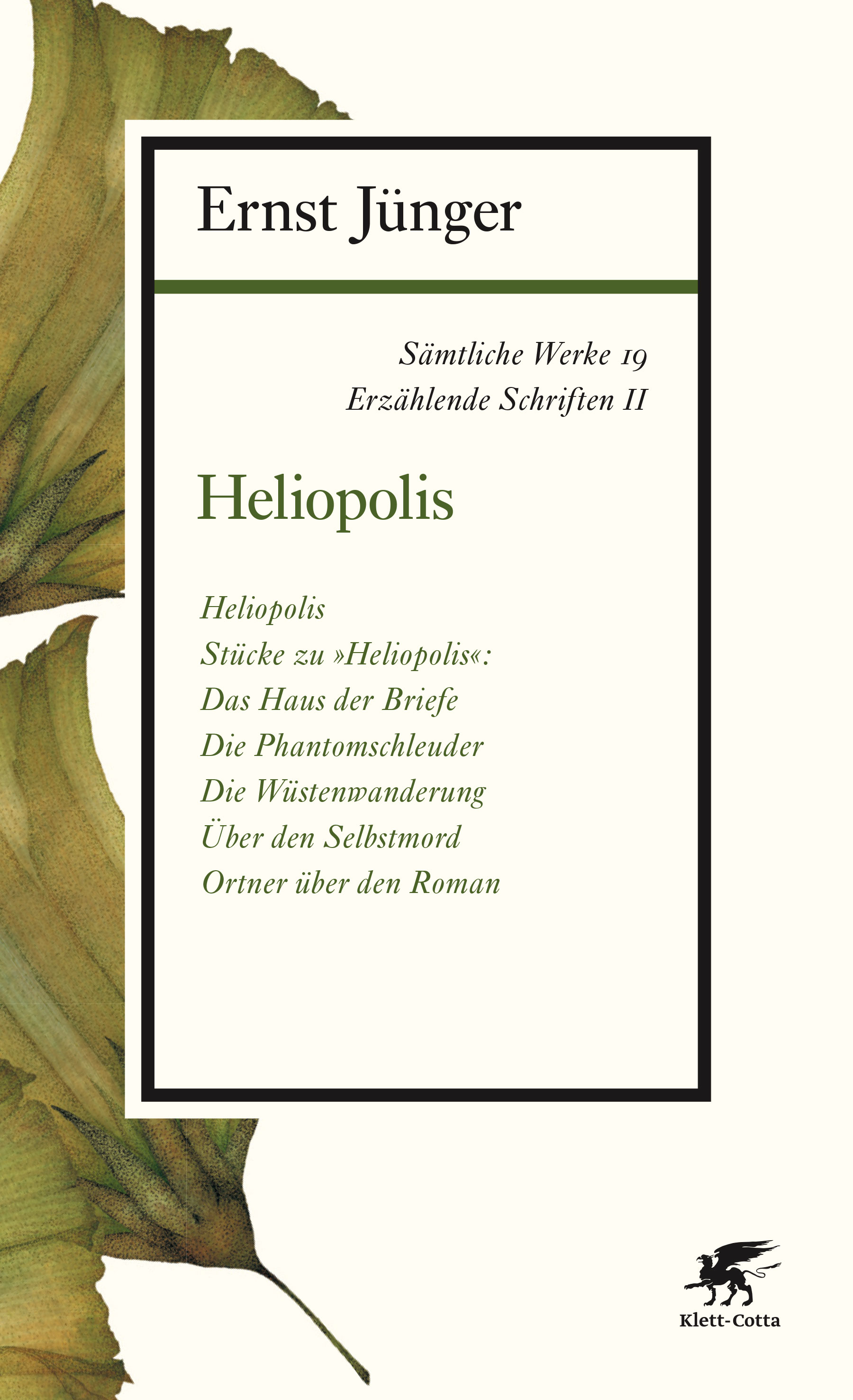 Sämtliche Werke - Band 18 von Ernst Jünger | Klett-Cotta