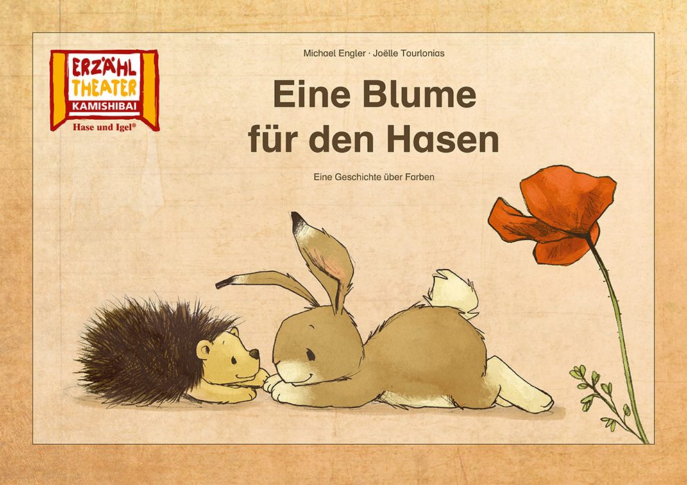 Eine Blume für den Hasen / Kamishibai Bildkarten Buch Hase und Igel