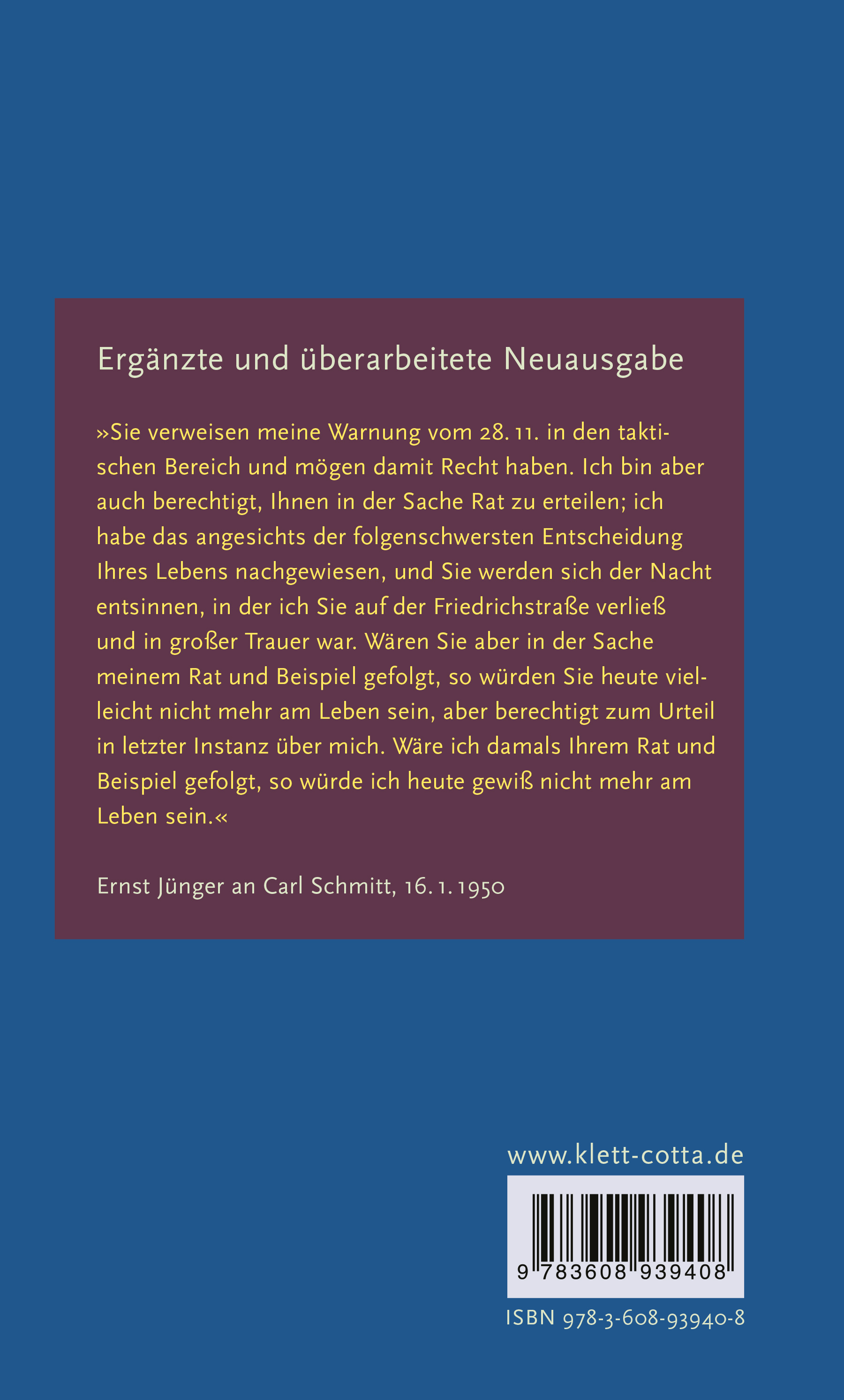 Land und Meer von Carl Schmitt | Klett-Cotta