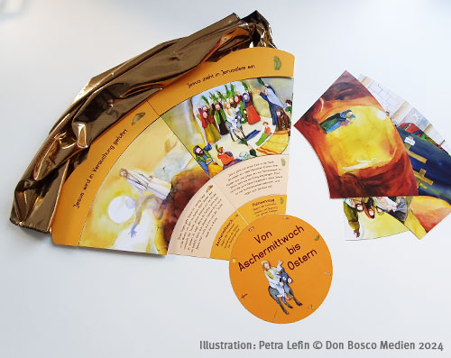 Mit dem Fastenzeit-Legekreis von Jesus und Ostern im Kindergarten