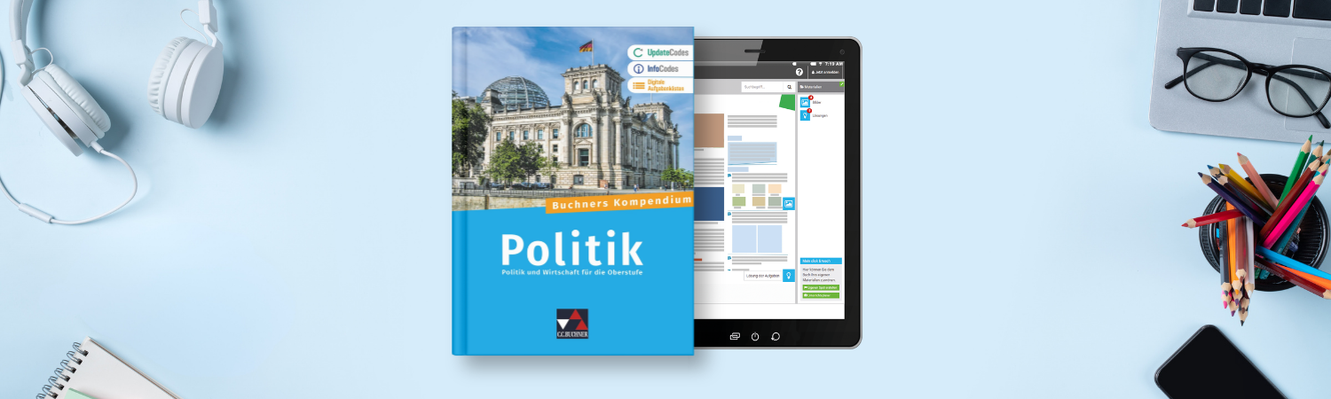 Buchners Kompendium Politik - neu | © C.C.Buchner Verlag / canva.com/ROMIX