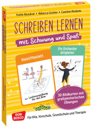 Schreiben lernen mit Schwung und Spaß. 30 Bildkarten mit grafomotorischen Übungen