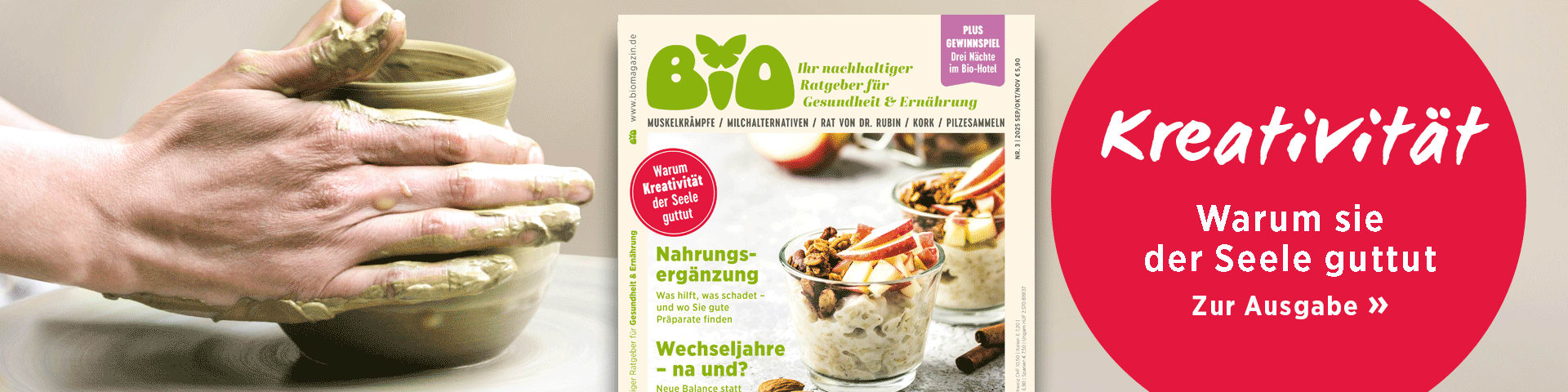 Thema in BIO 3/25: Kreativität – Warum sie der Seele guttut