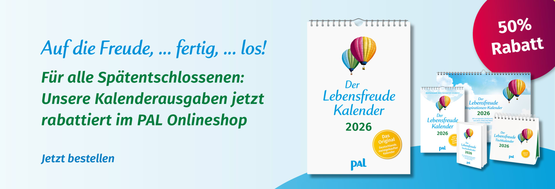 PAL Moodbar – Lebensfreude Kalender 2026 