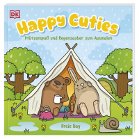Coverbild Happy Cuties. Pfützenspaß und Regenzauber zum Ausmalen von Rosie Bay, 9783831055197