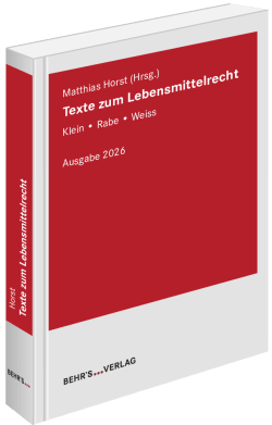 Texte zum Lebensmittelrecht Ausgabe 2026