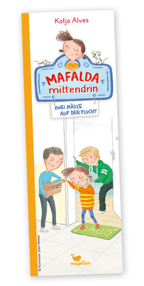 Lesezeichen Mafalda mittendrin - Zwei Mäuse auf der Flucht (25er Bündel)