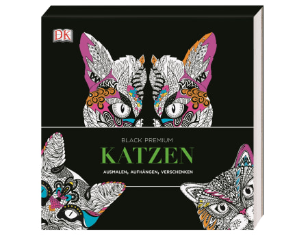 Black Premium. Katzen. Ausmalen, Aufhängen, Verschenken. Coverbild Black Premium. Katzen. Ausmalen, Aufhängen, Verschenken., 9783831034321