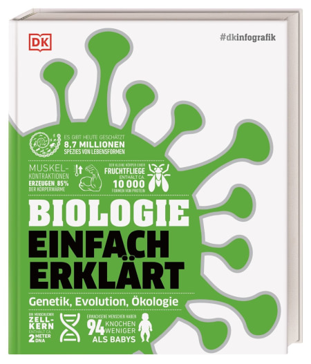 Coverbild #dkinfografik. Biologie einfach erklärt von Tom Jackson, Tim Harris, Jack Challoner, Nicola Temple, Judith Rauch, Alina Ivan, Olivia Drake, 9783831048205