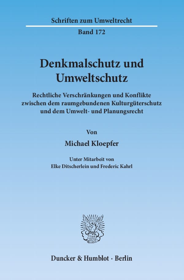 Denkmalschutz und Umweltschutz