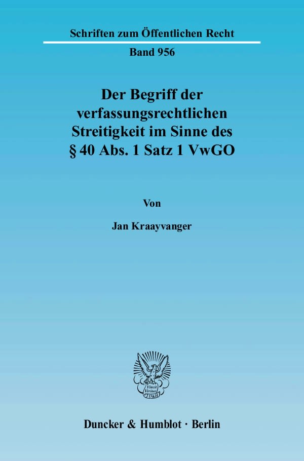 Der Begriff der verfassungsrechtlichen Streitigkeit im Sinne des